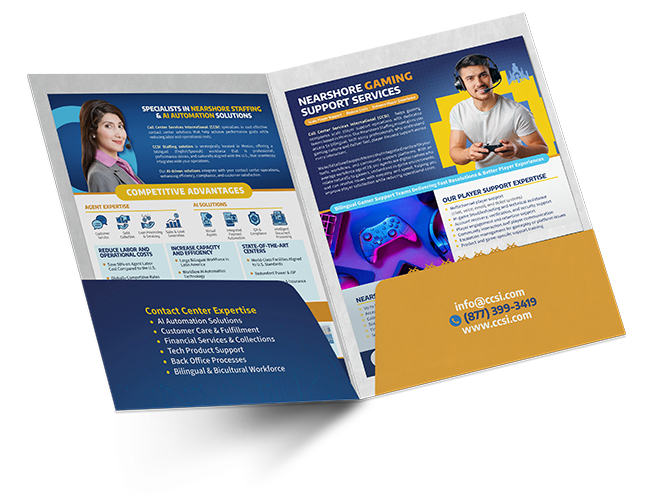 Download the eBrochure to explore our nearshore gaming support. Download the eBrochure