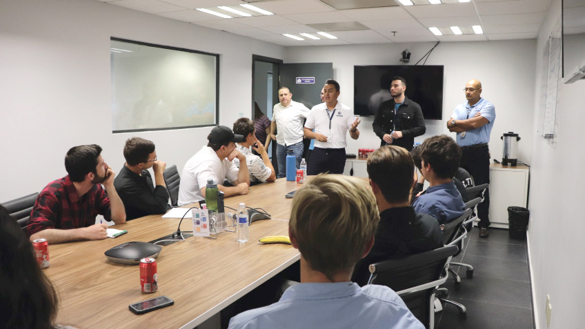 Eric Esparza, CCSI's President at the Q&A session with the students