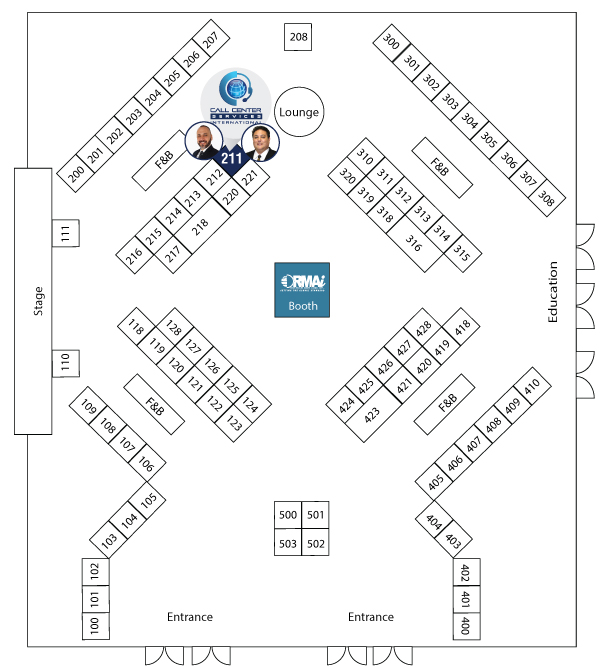 CCSI booth 211 at RMA Floor Plan 2020